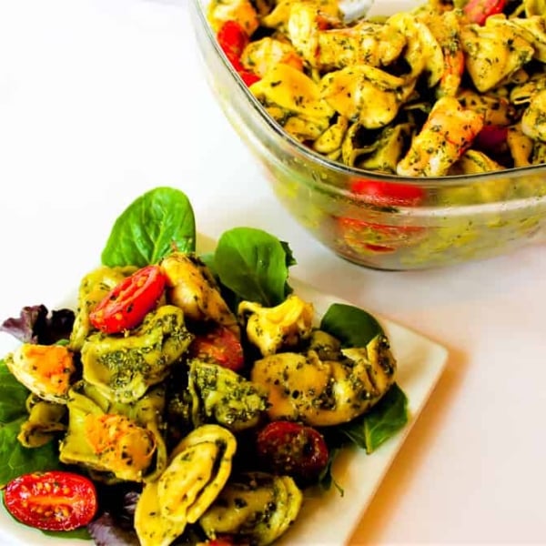 Pesto Shrimp Tortellini Salad