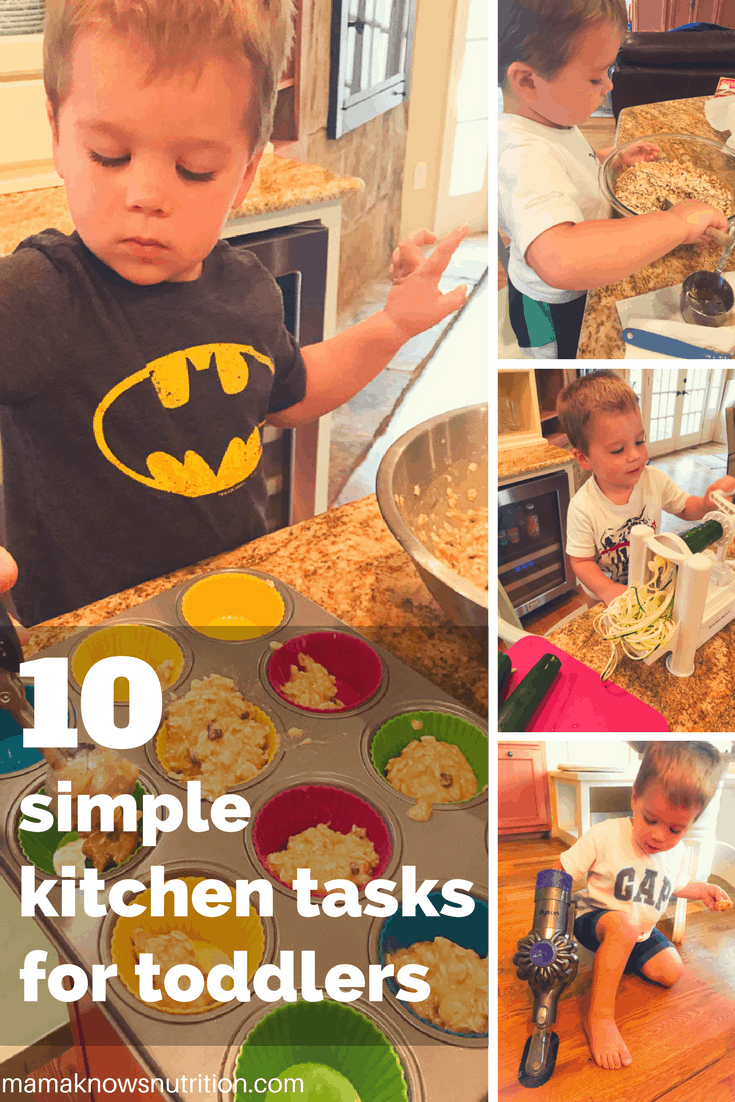 Toddler Kitchen Tasks | mamaknowsnutrition.com