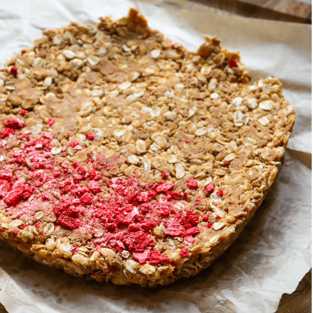 whole pan of 5 ingredient no bake nut butter bars