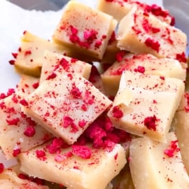 Raspberry Vanilla Fudge Bites