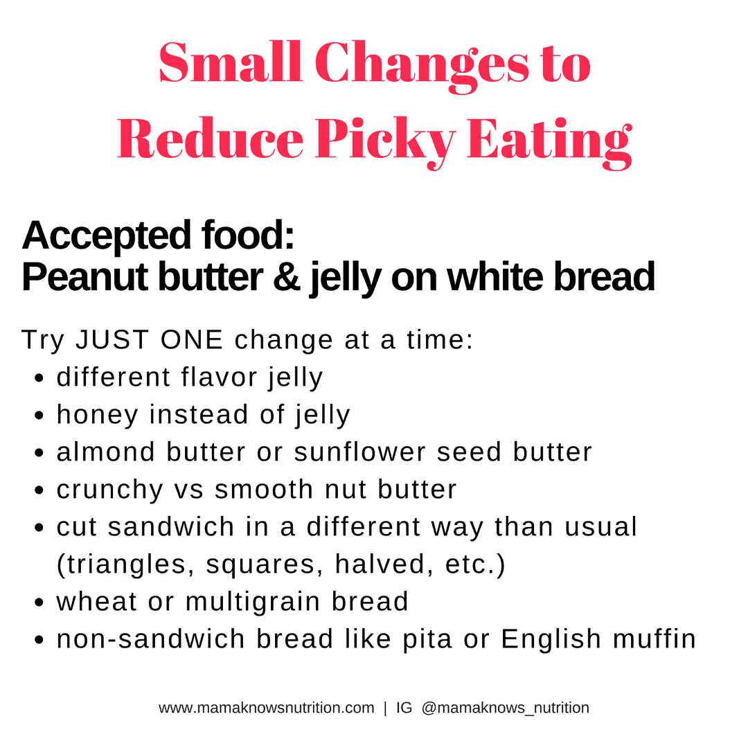 small changes to reduce picky eating easy trick