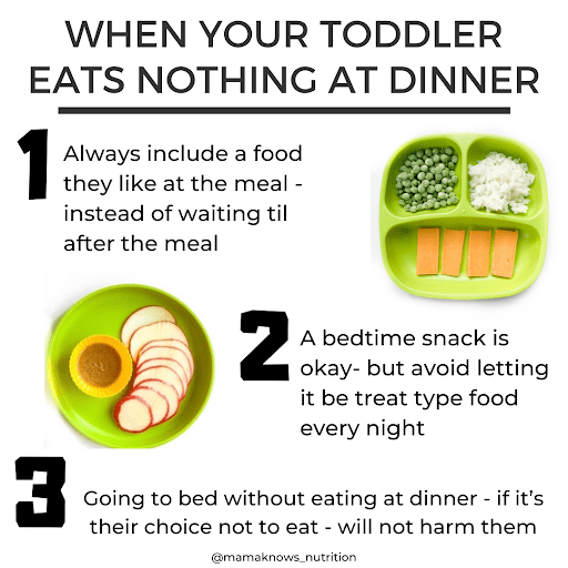 toddler won't eat at dinner