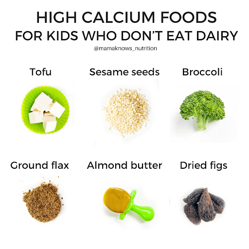 high calcium foods for kids who dont eat dairy