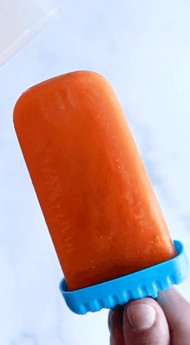 homemade orange popsicle