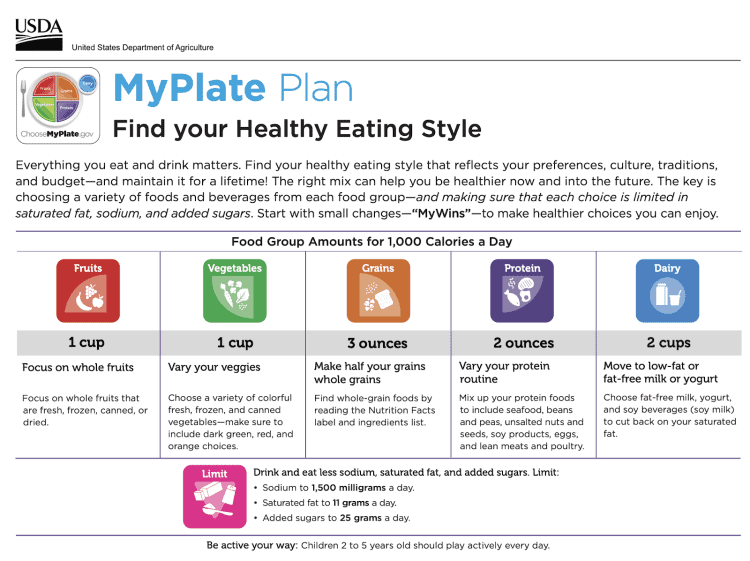 myplate plan find your healthy eating style