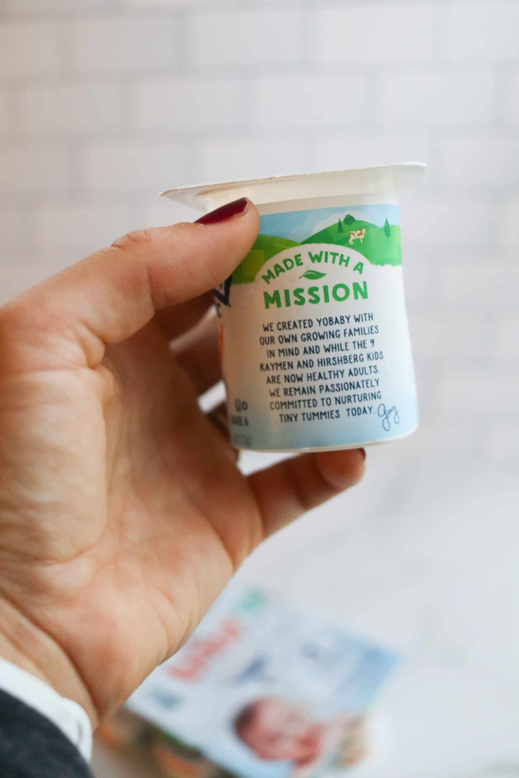 Stonyfield yogurt cup