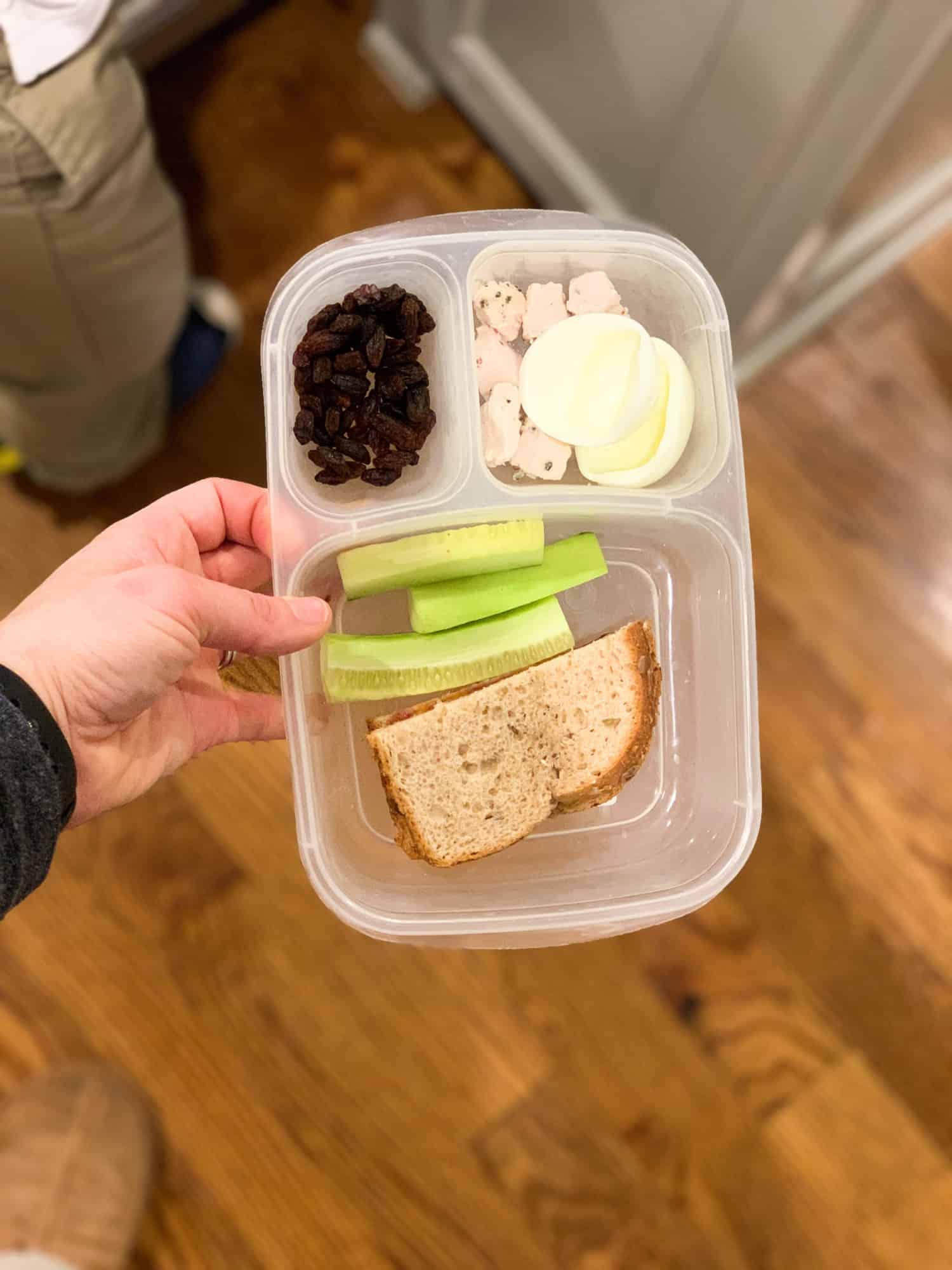 bento box with egg for kids