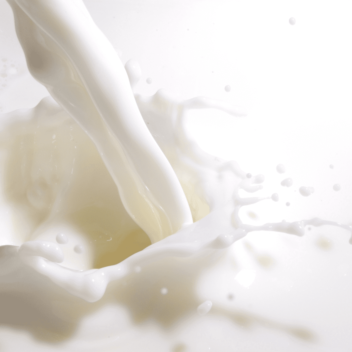 Close-up of milk being poured and splashing