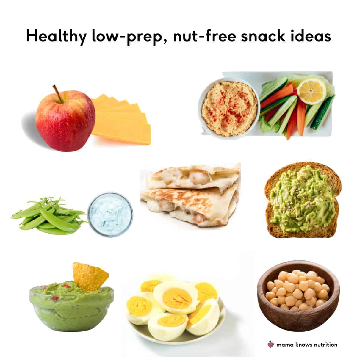 healthy low prep nut free snack ideas for toddlers and kids