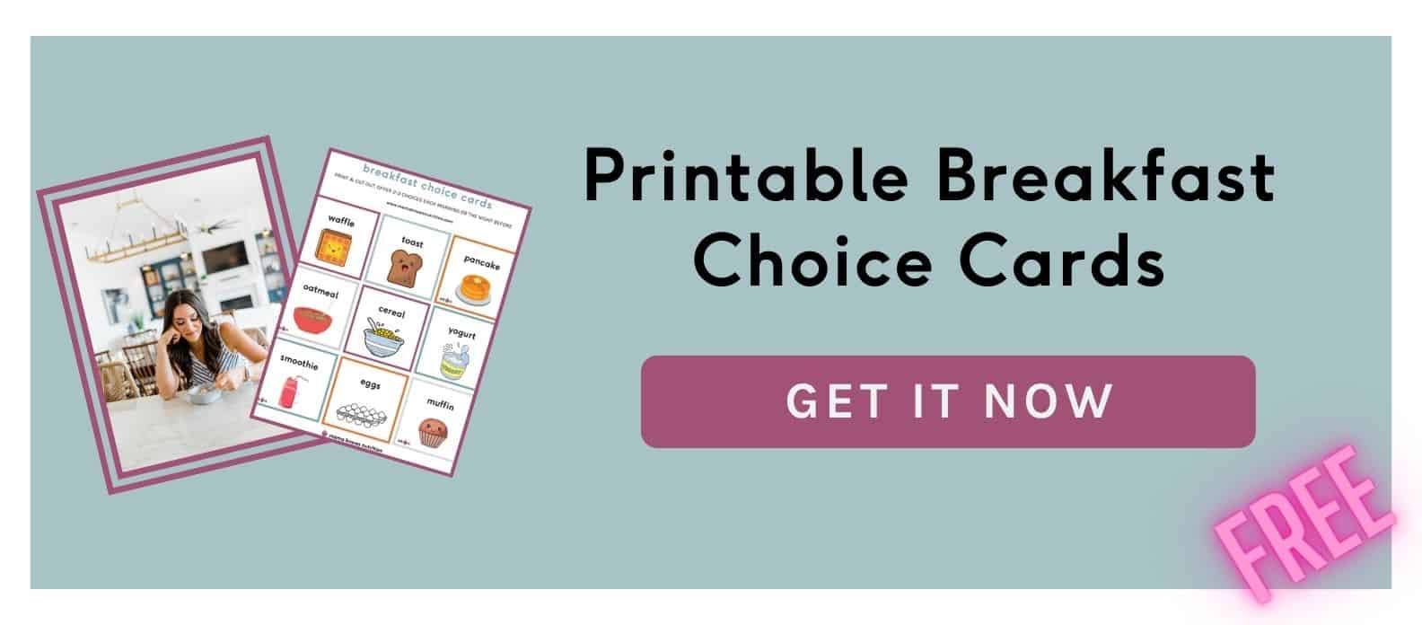 Breakfast Choice Cards Download Button