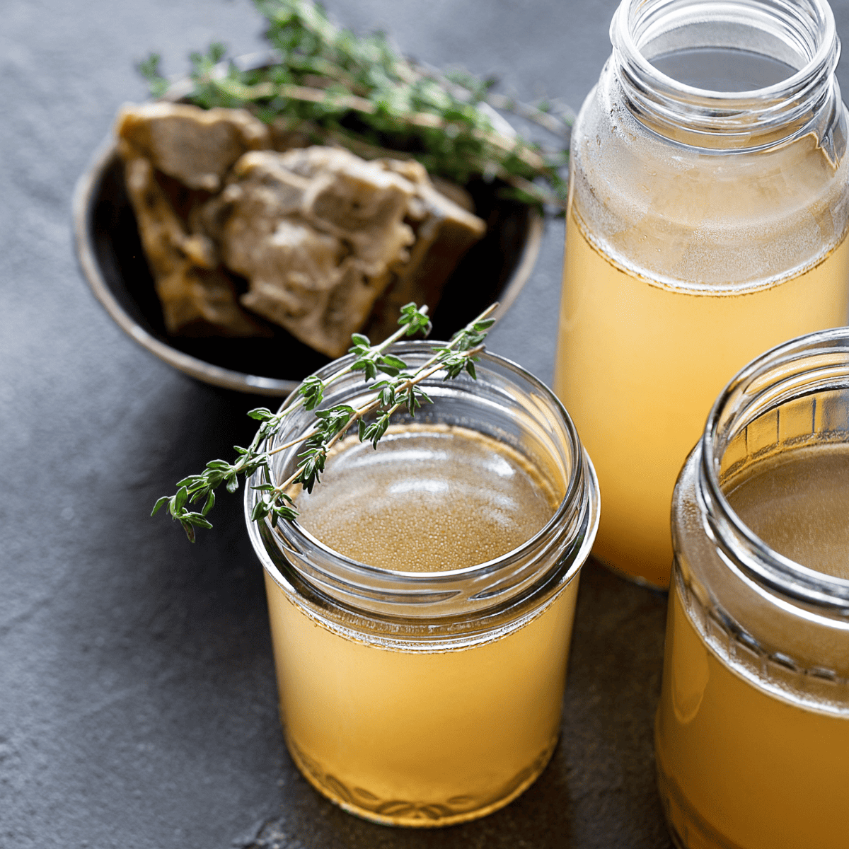 bone broth with herbs