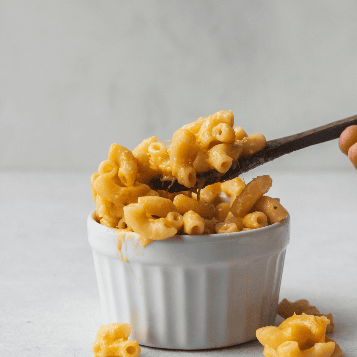 mac and cheese in a bowl