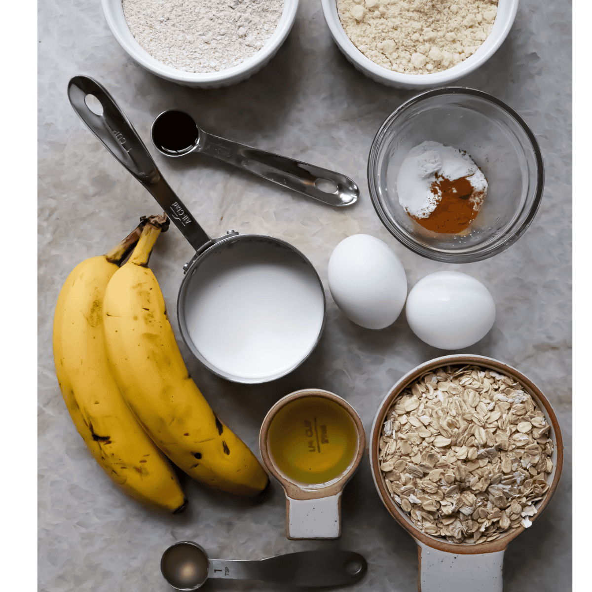 ingredients for banana berry baby led weaning muffins