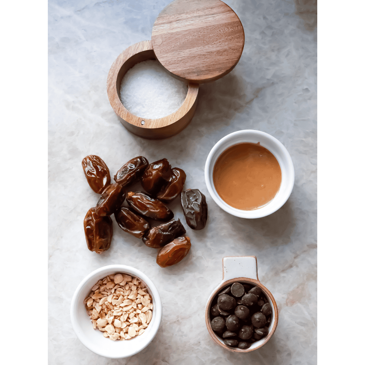ingredients for homemade snickers bars
